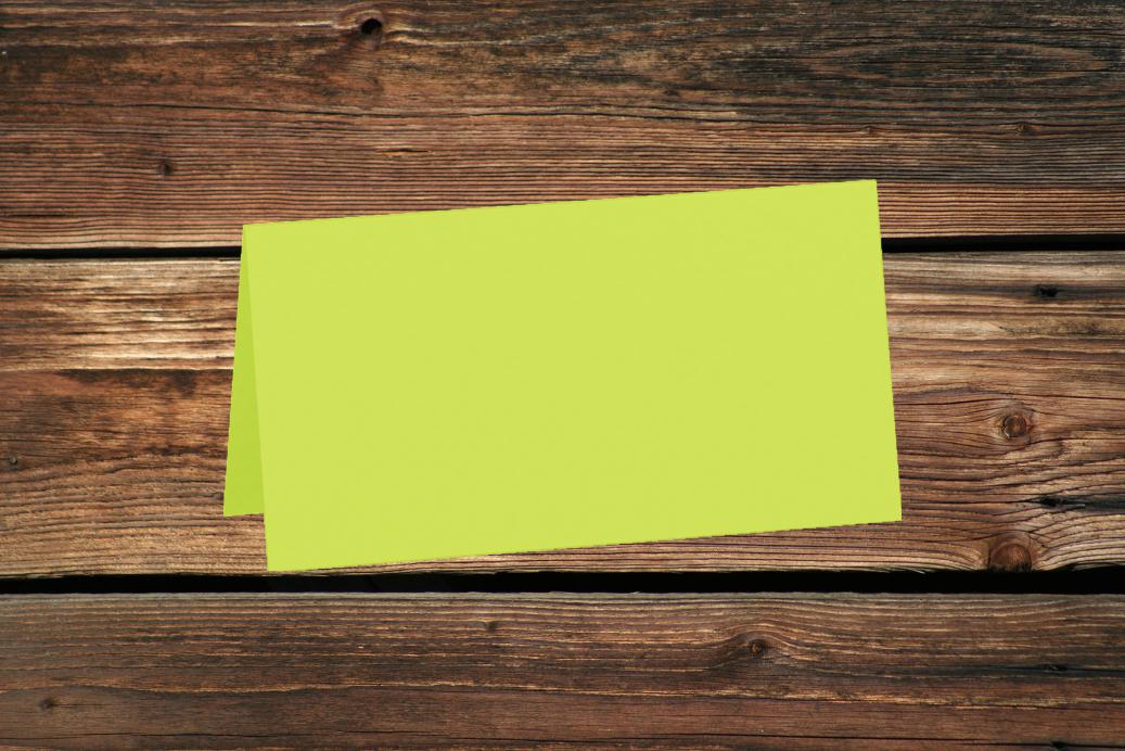 Tischkarten 50/100x100 mm Maigrün 220 g/qm